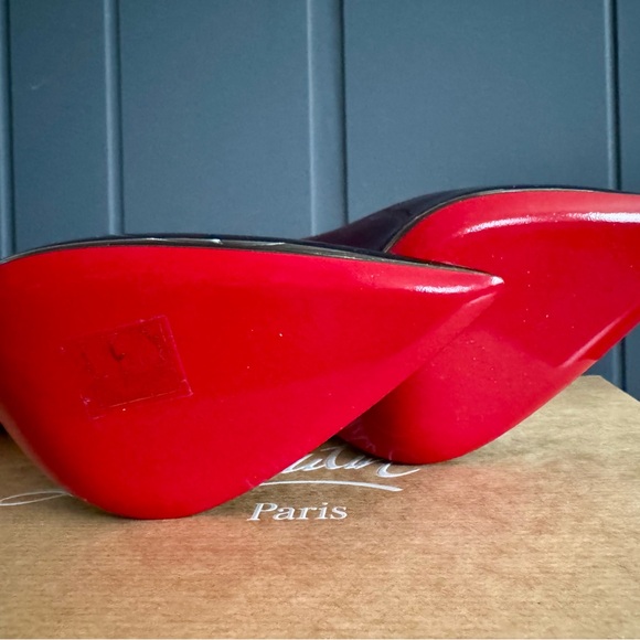 Christian Louboutin Kate 100 Dégradé Black Red Heels - Picture 4 of 7